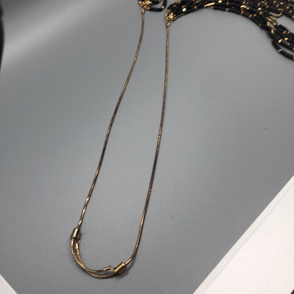 LOFT Black Wood and Gold Necklace - Picture 6 of 6